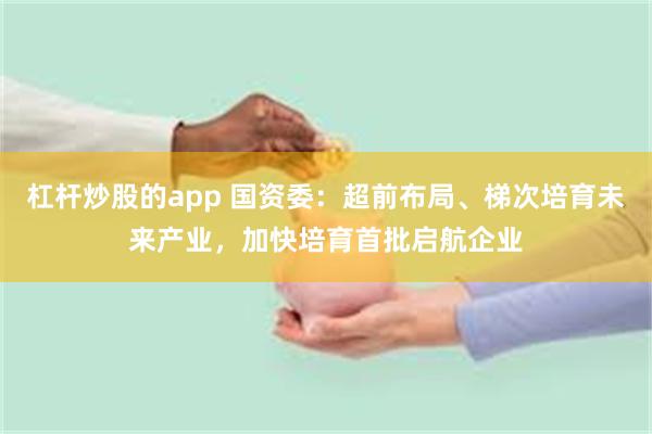 杠杆炒股的app 国资委：超前布局、梯次培育未来产业，加快培育首批启航企业