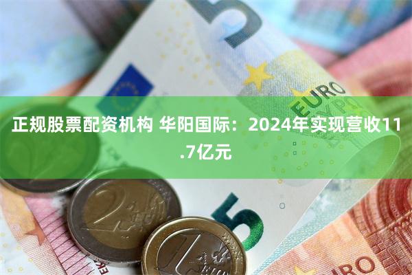 正规股票配资机构 华阳国际：2024年实现营收11.7亿元