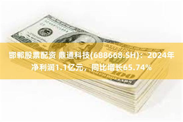 邯郸股票配资 鼎通科技(688668.SH)：2024年净利润1.1亿元，同比增长65.74%