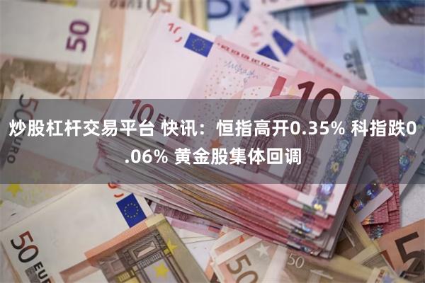 炒股杠杆交易平台 快讯:恒指高开0.35% 科指跌0.06% 黄金股集体回调